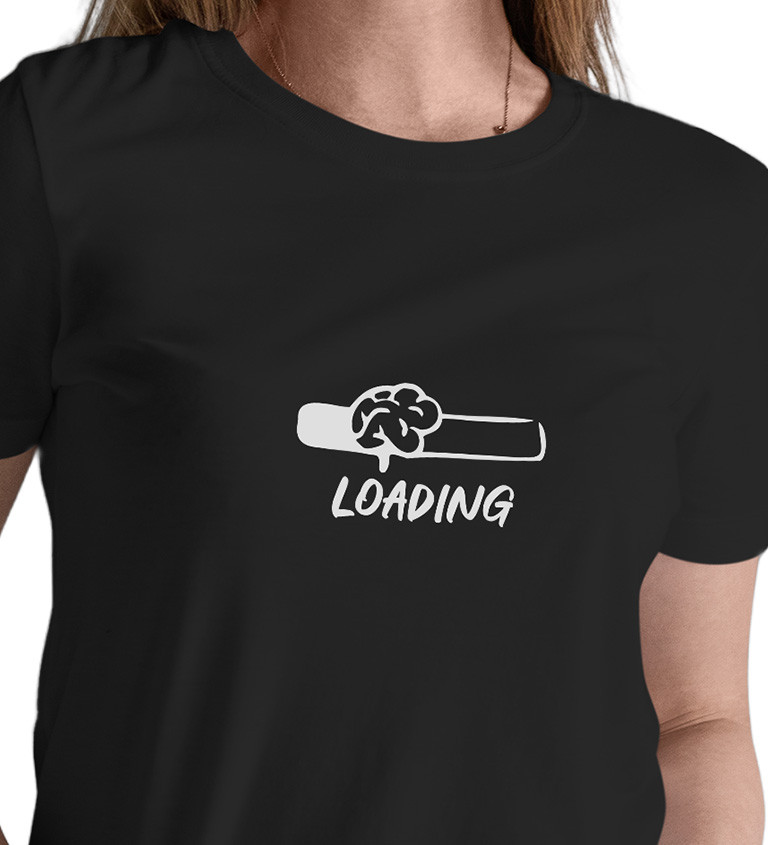 Dámské černé tričko – Loading