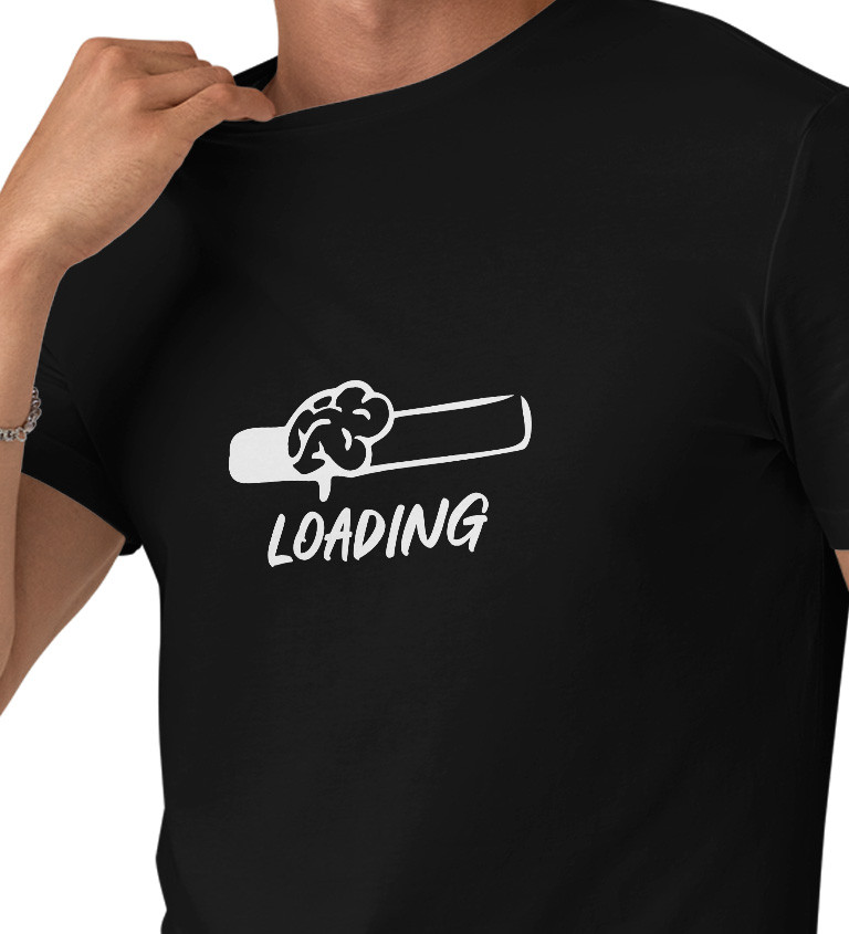 Pánské černé tričko – Loading