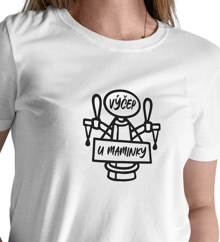 Dámské bílé tričko – Výčep u maminky
