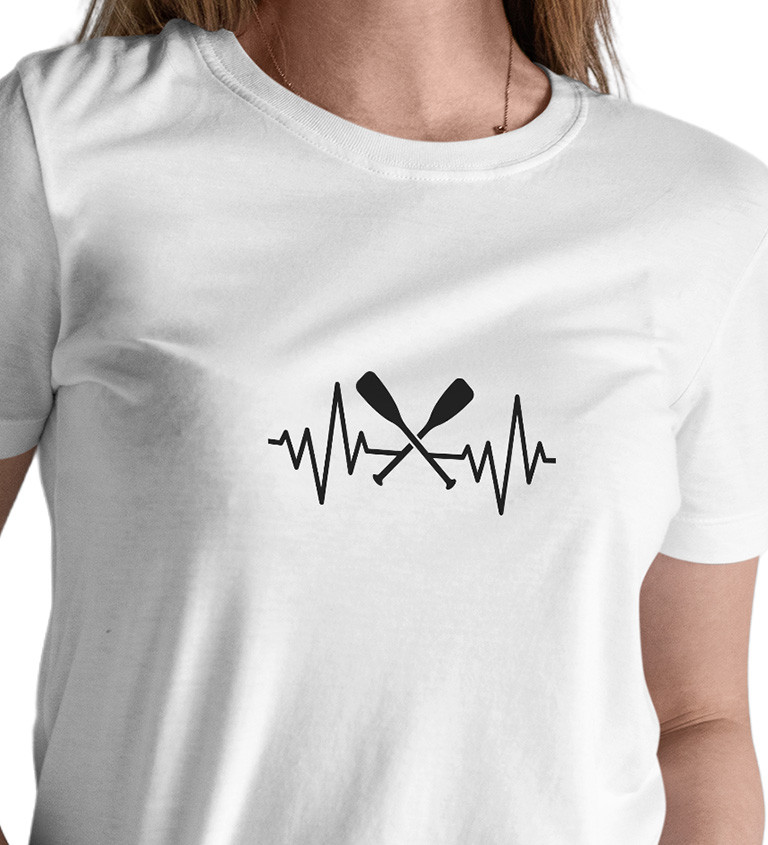 Dámské bílé tričko – Tep vodáci