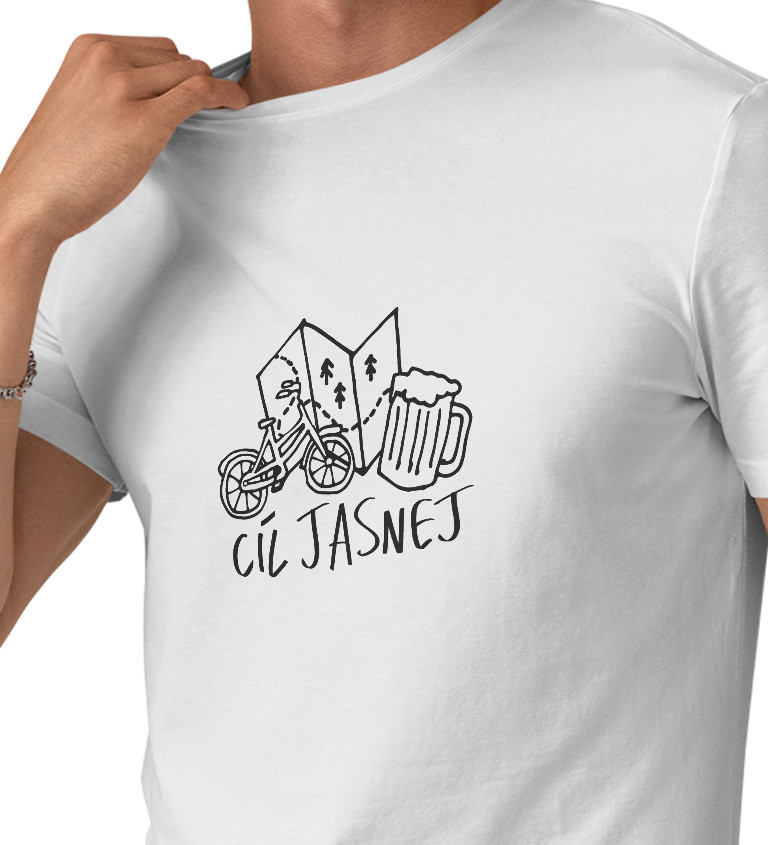 Pánské bílé tričko – Cíl jasnej