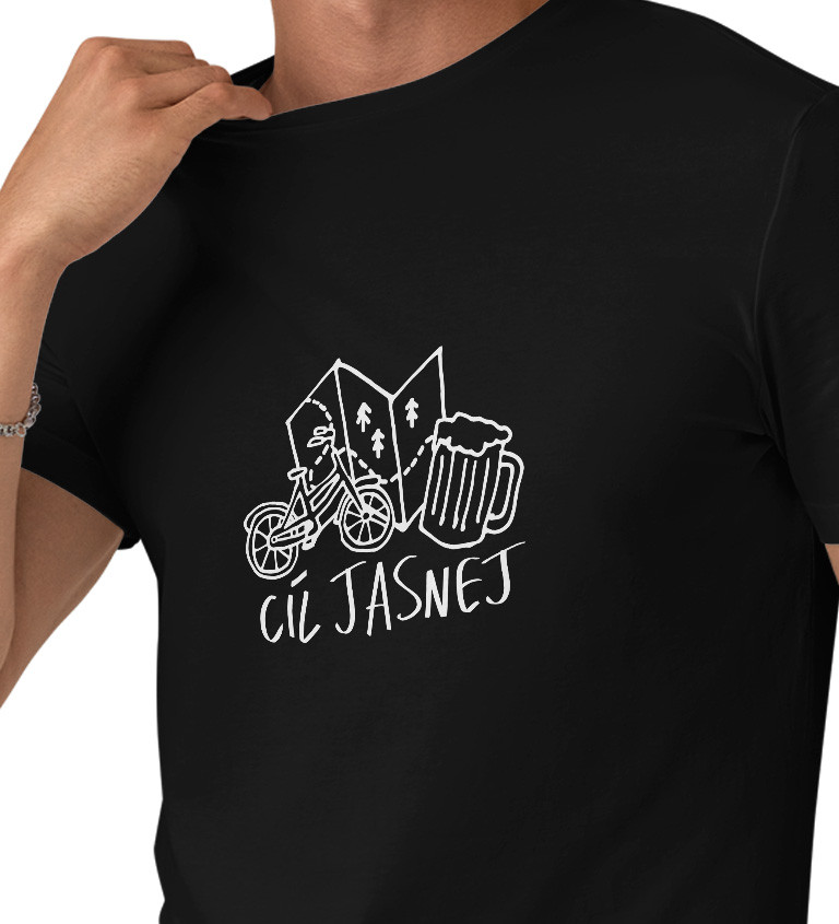 Pánské černé tričko – Cíl jasnej