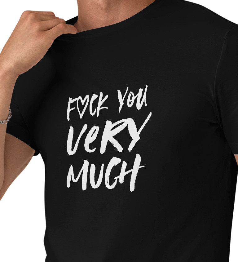 Pánské černé tričko – Fuck you very much