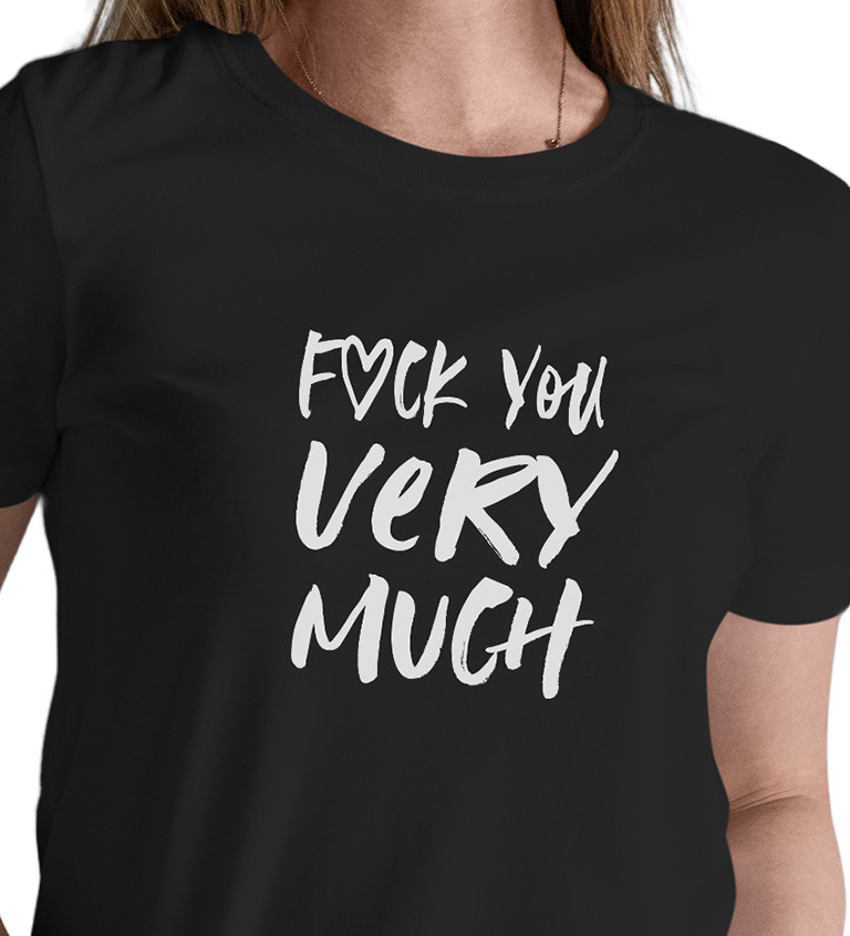 Dámské černé tričko – Fuck you very much