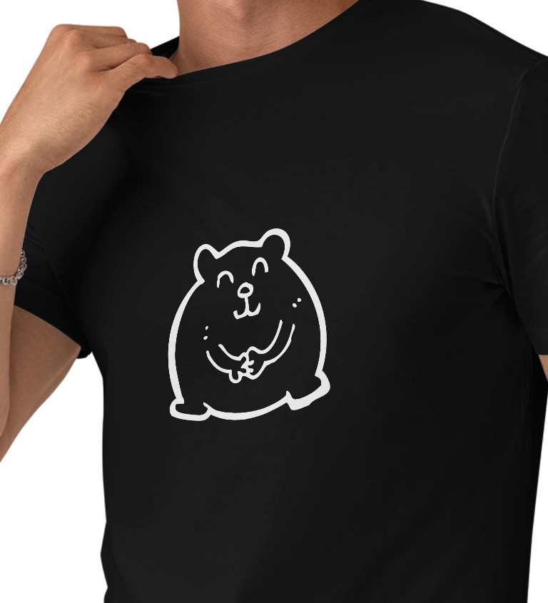 Pánské černé tričko – Křeček