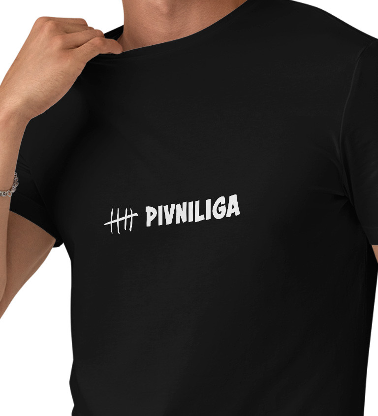 Pánské černé tričko – Pivní liga