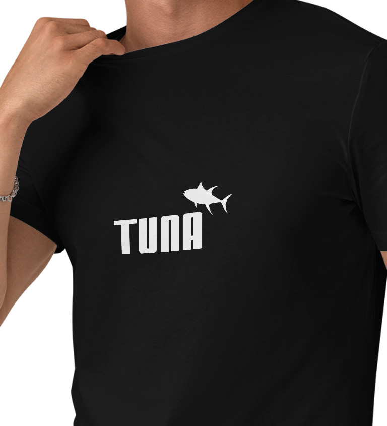 Pánské černé tričko – Tuna