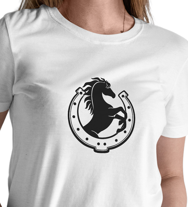 Dámské bílé tričko – Kůň