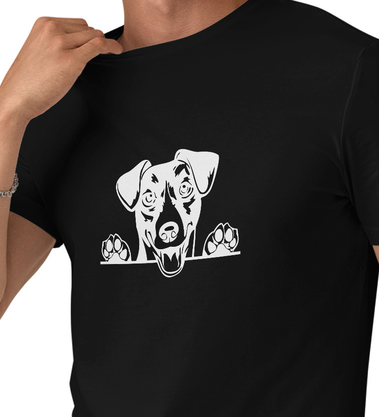 Pánské černé tričko – Pes