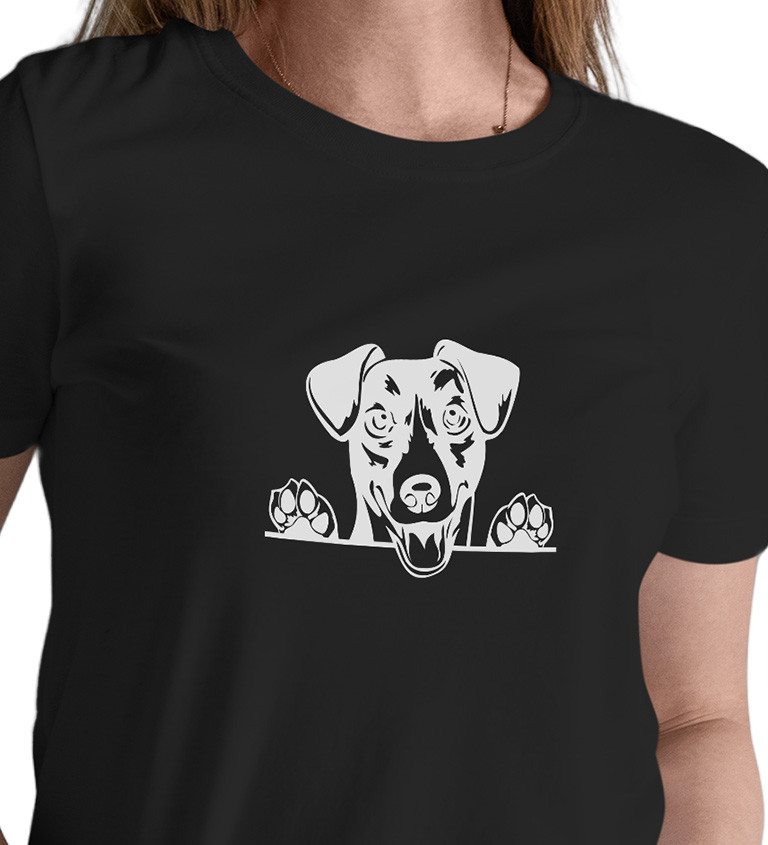 Dámské černé tričko – Pes