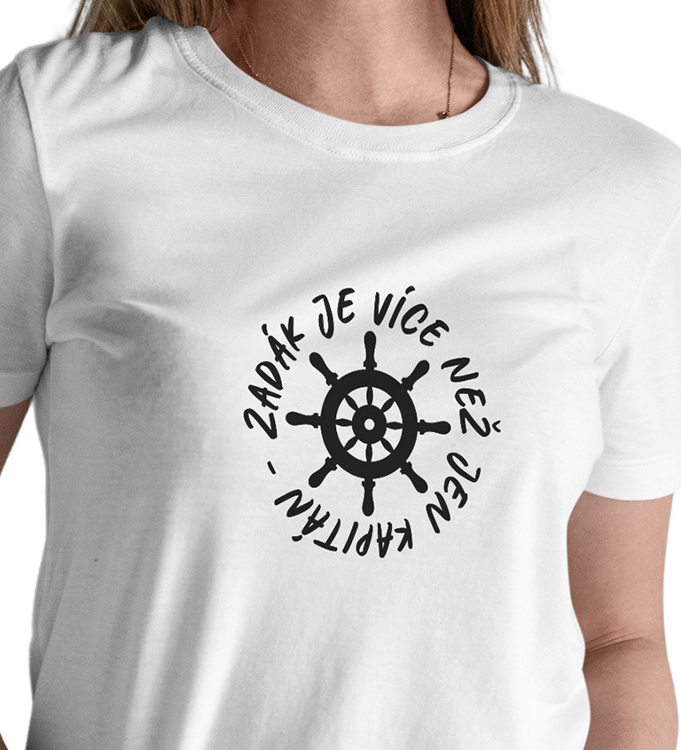 Dámské bílé tričko – Zadák je více než jen kapitán