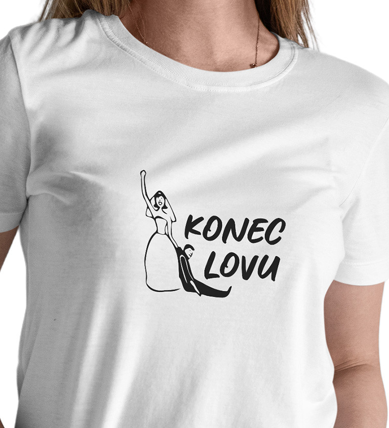 Dámské bílé tričko – Konec lovu