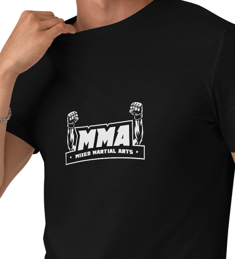 Pánské černé tričko – MMA