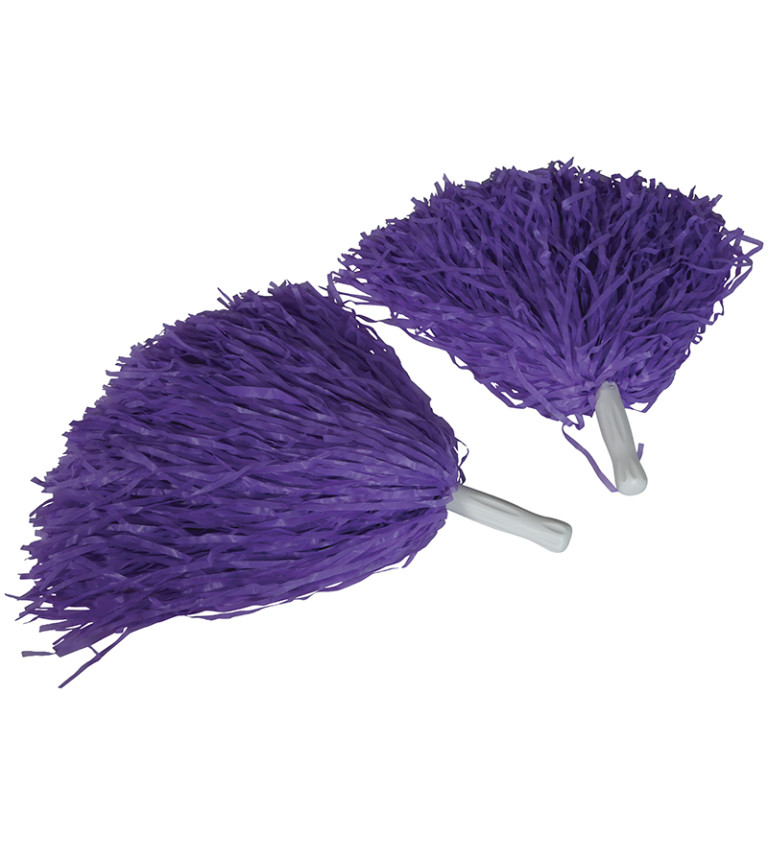 Fialové karnevalové pom-pomy