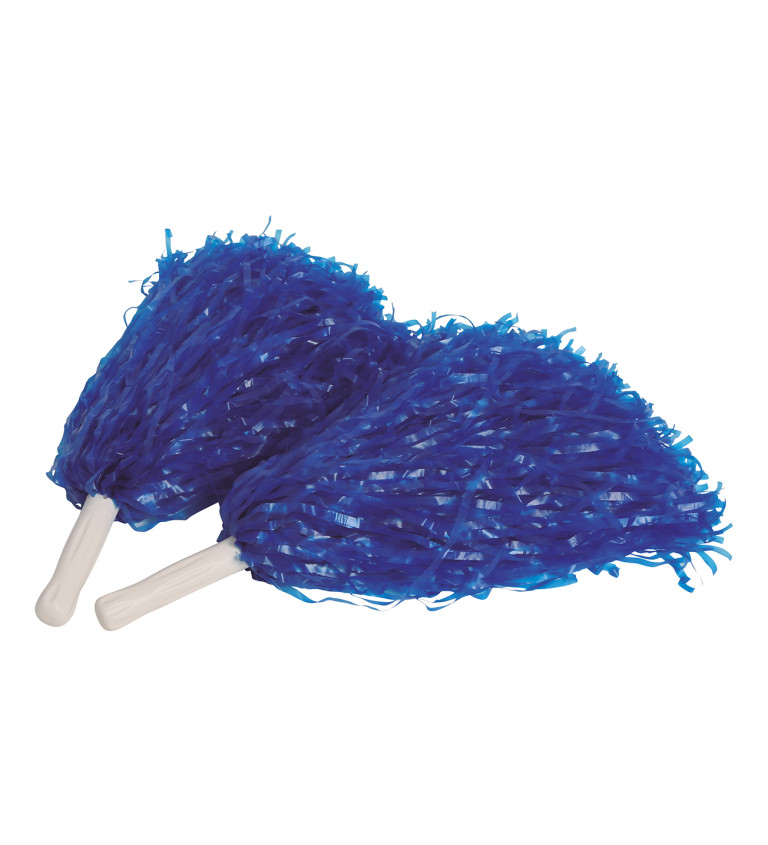 Modré karnevalové pom-pomy