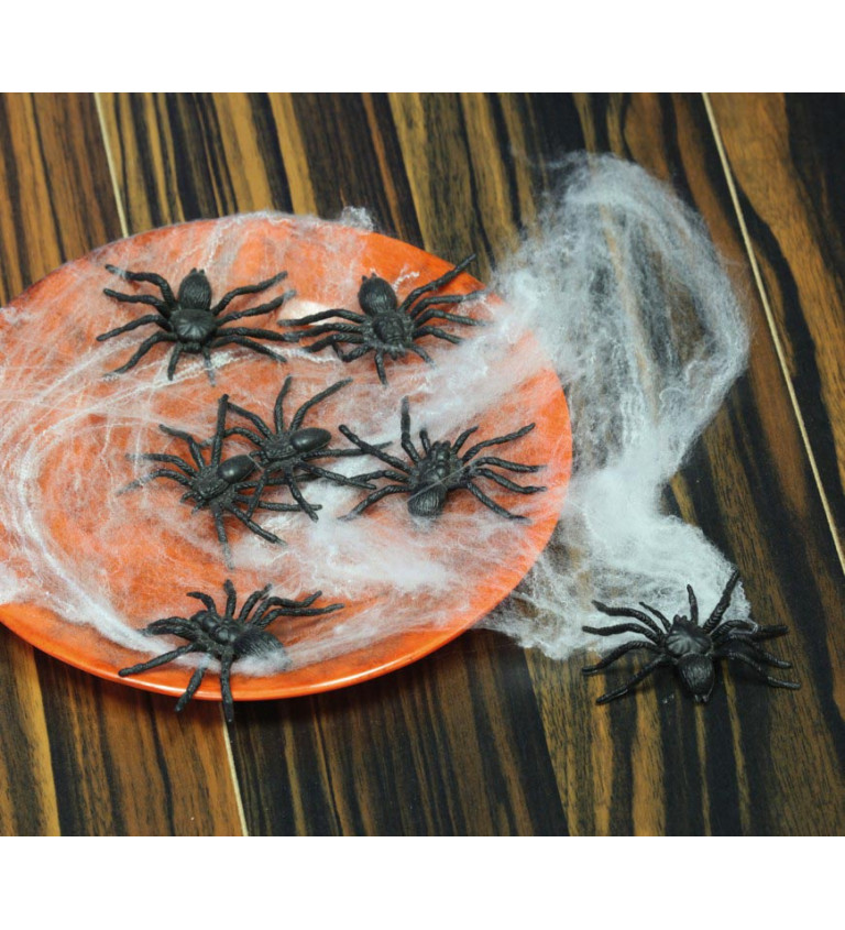 Balení 8 pavouků – dekorace 6 cm