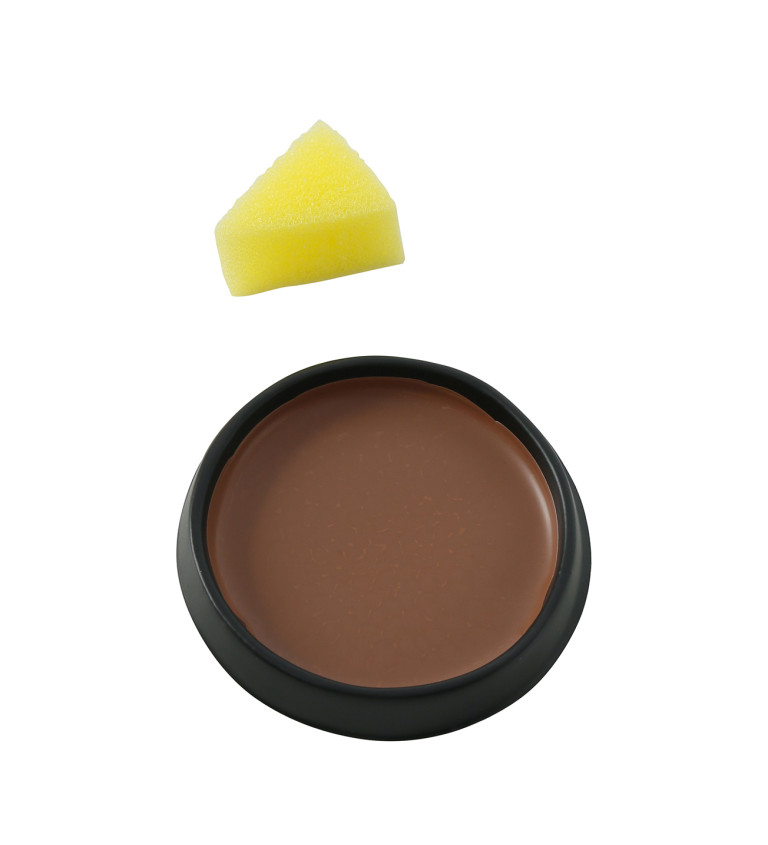 Hnědý karnevalový make-up s aplikátorem