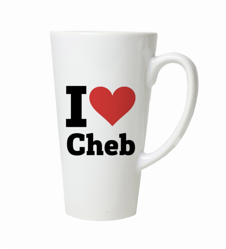 Hrnek na latte – I love Cheb