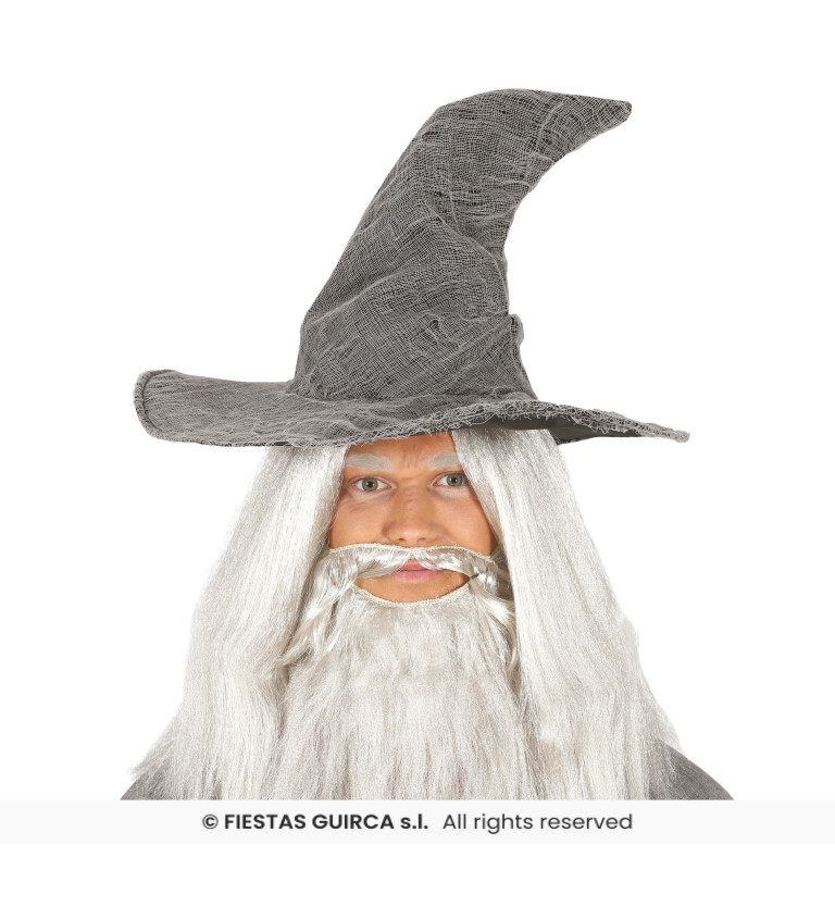 Kouzelnický klobouk šedý