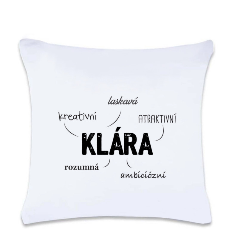 Polštář s potiskem Klára