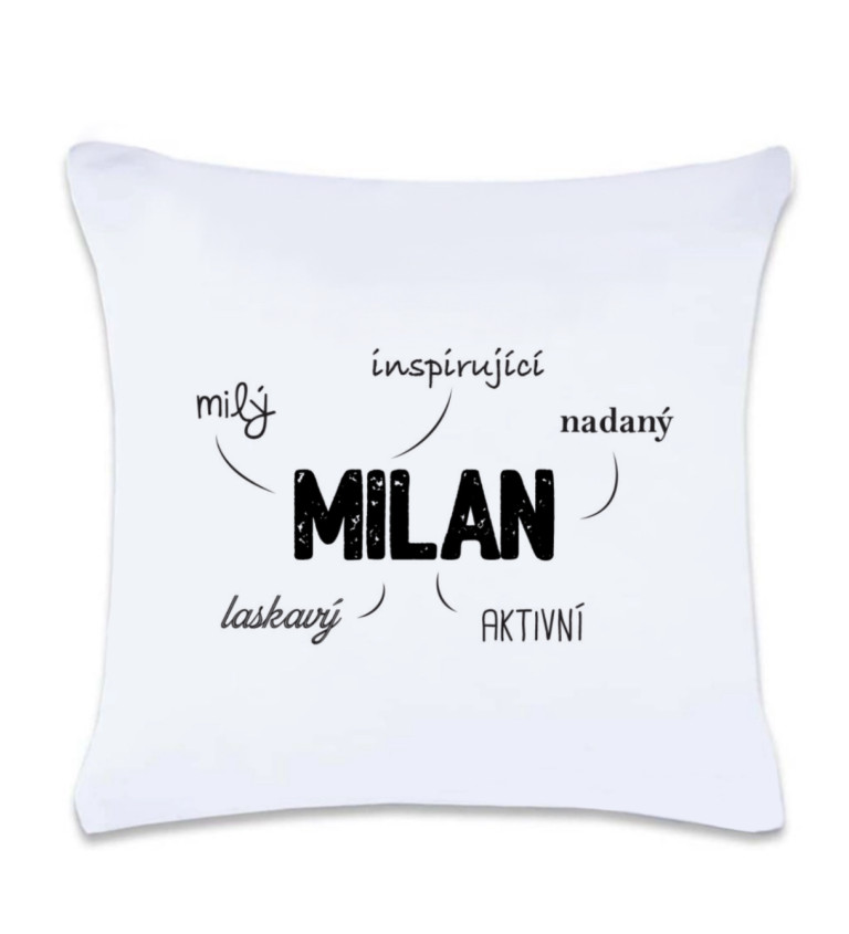 Polštář s potiskem Milan
