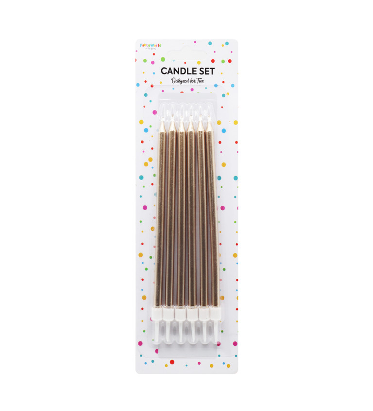 Rose gold narozeninové svíčky