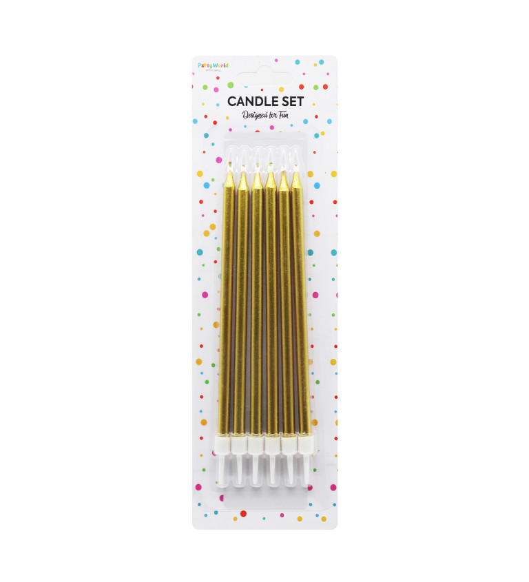 Zlaté narozeninové svíčky