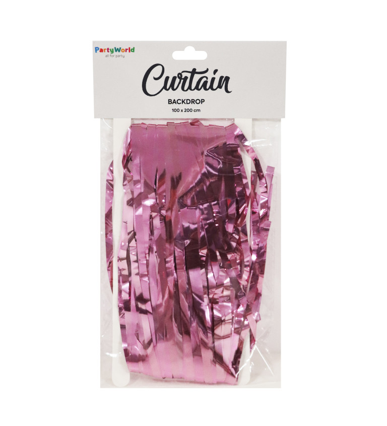 Párty fóliový závěs růžový