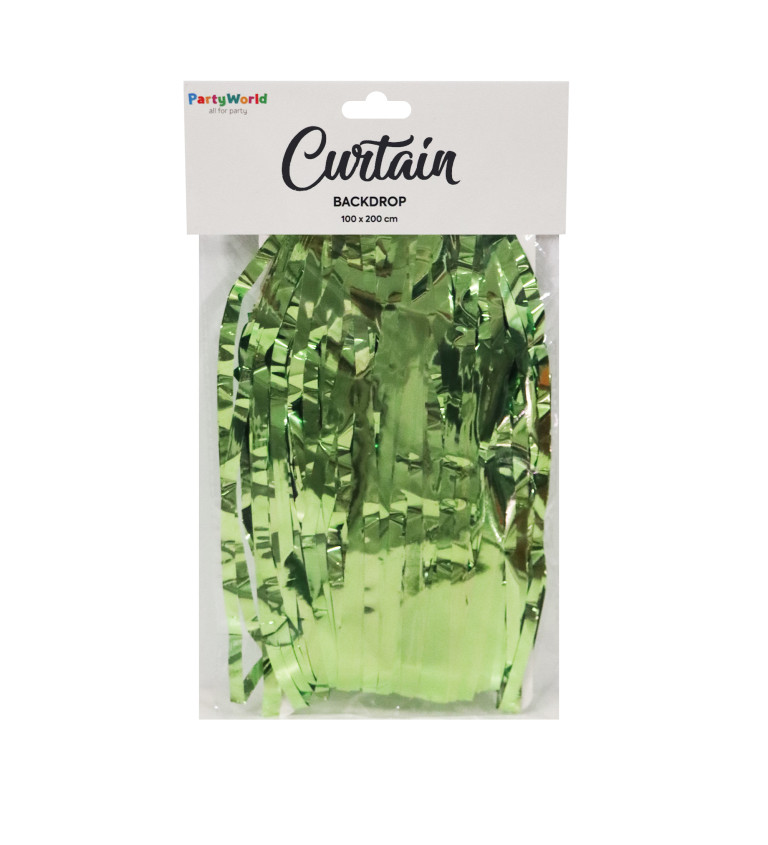 Párty fóliový závěs zelený