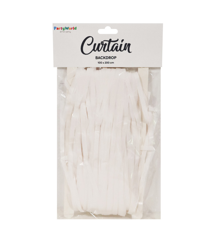 Párty fóliový závěs bílý