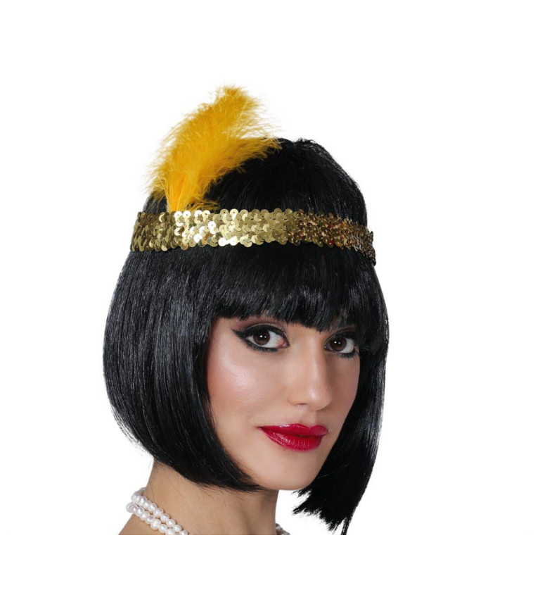 Zlatá čelenka ve stylu charleston