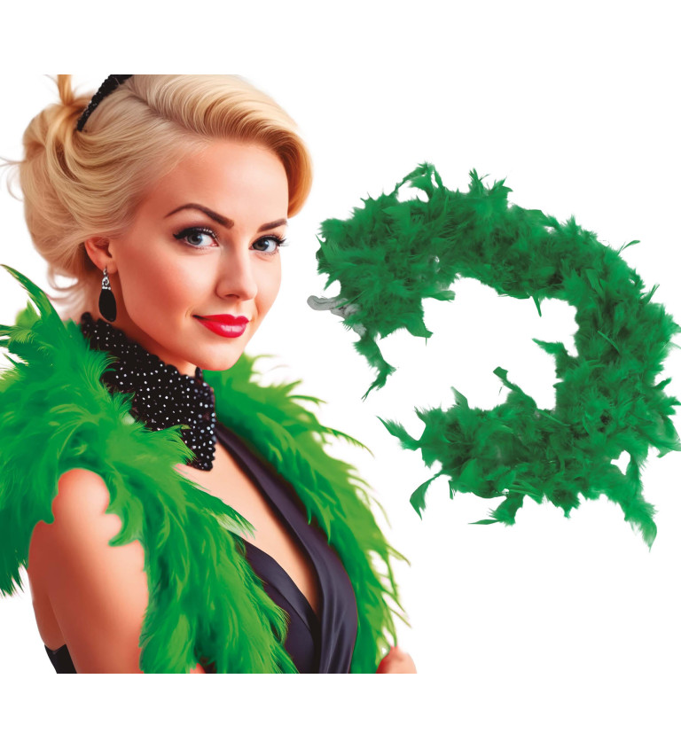 Elegantní zelené boa