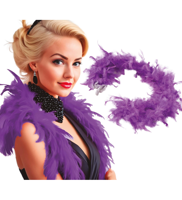 Elegantní fialové boa