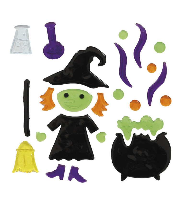 Magické okenní nálepky čarodějnic