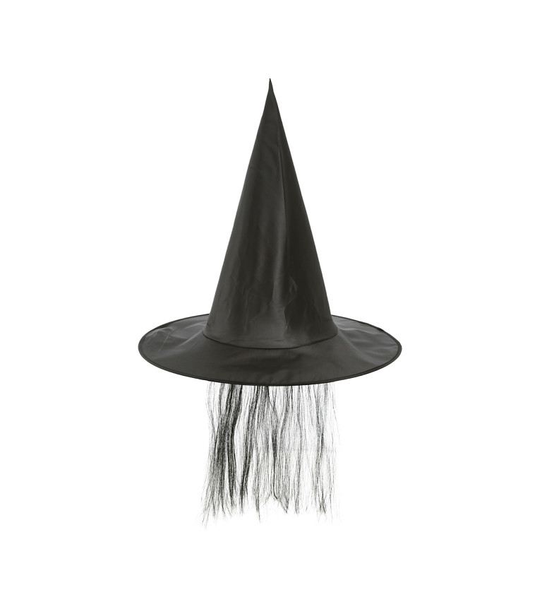 Klobouk čarodějky s vlasy