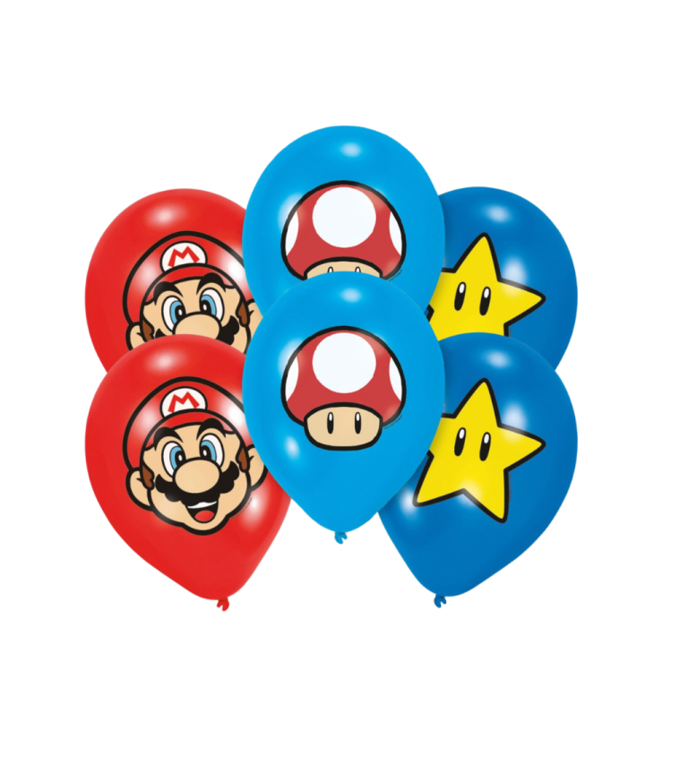 Latexové balónky Super Mario - 6ks