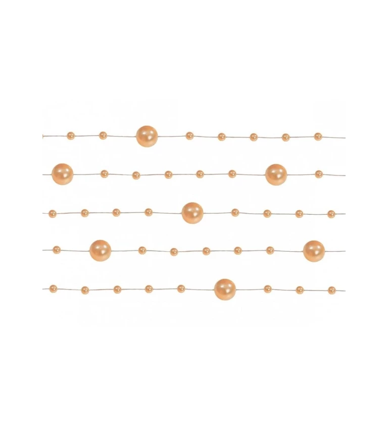 Perličková dekorace - oranžová