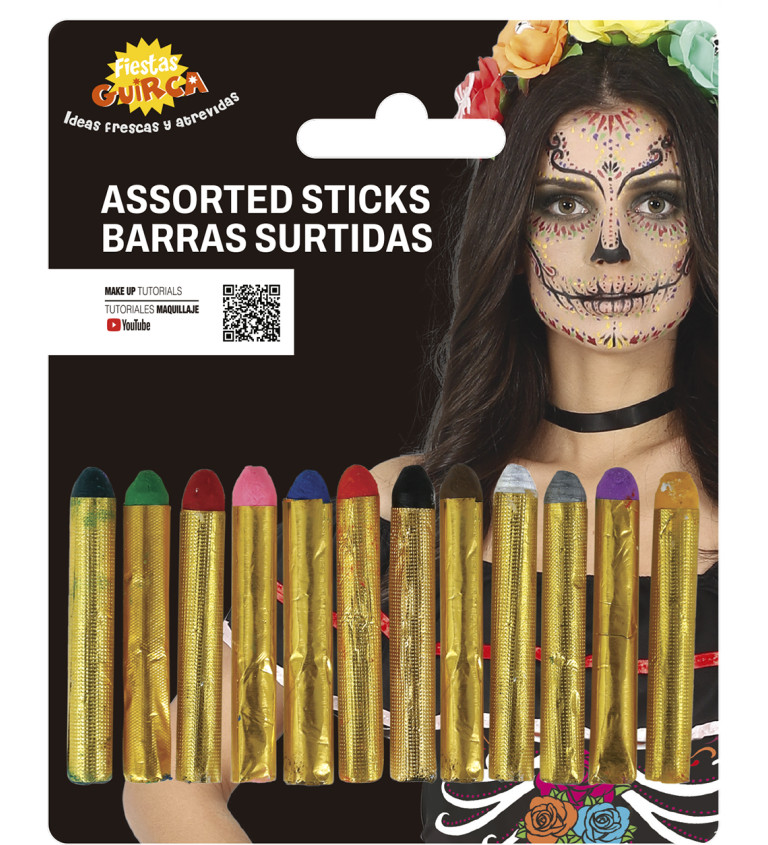 Sada barevných líčicích tužek