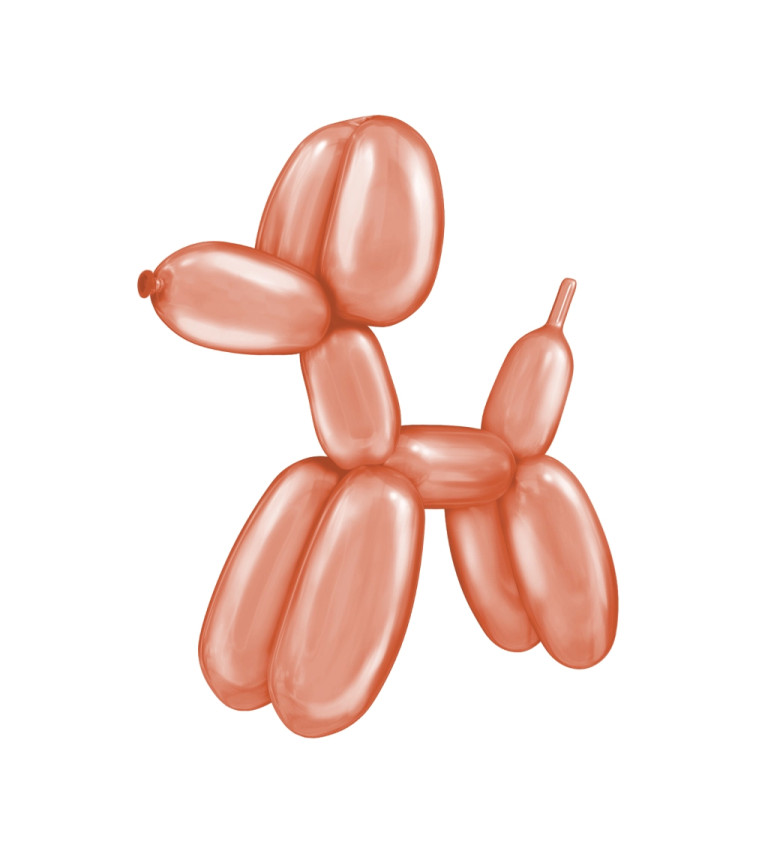 Balónky na modelování – rosegold
