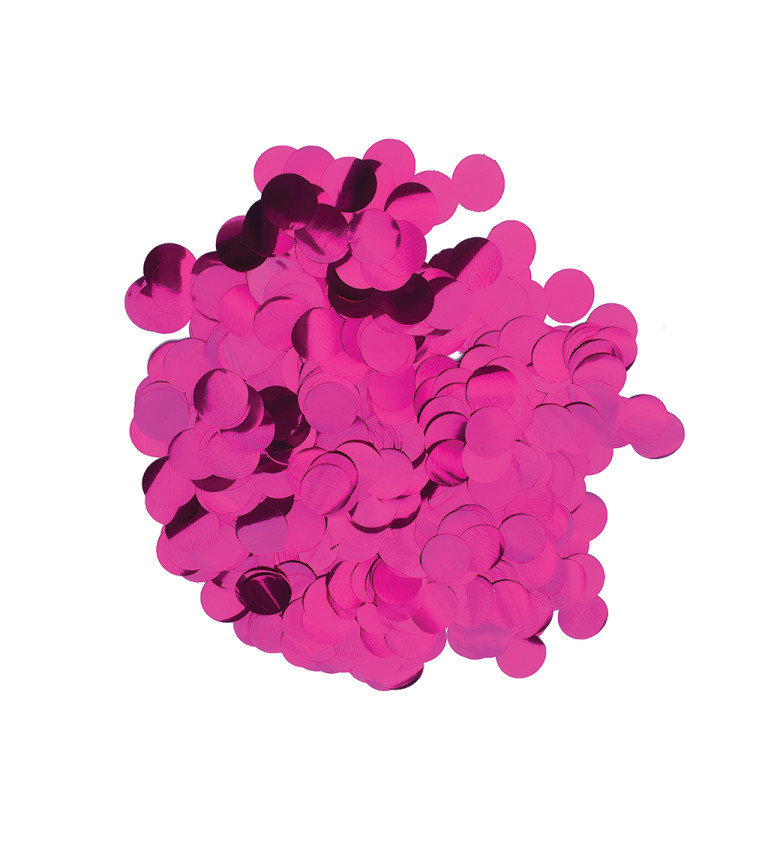 Metalické konfety – tmavě růžové