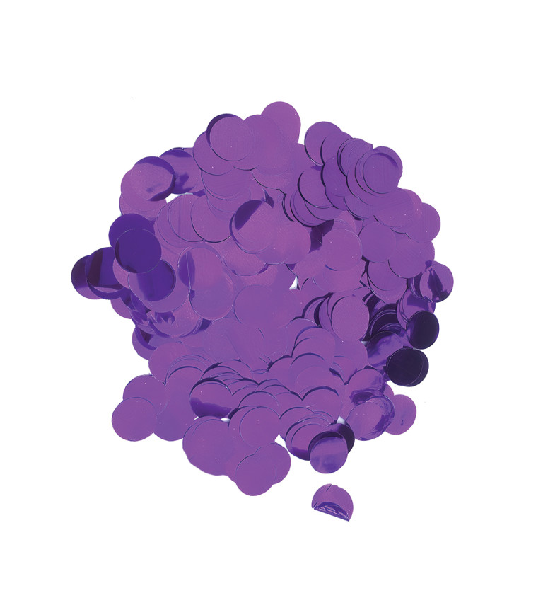 Metalické konfety – fialové