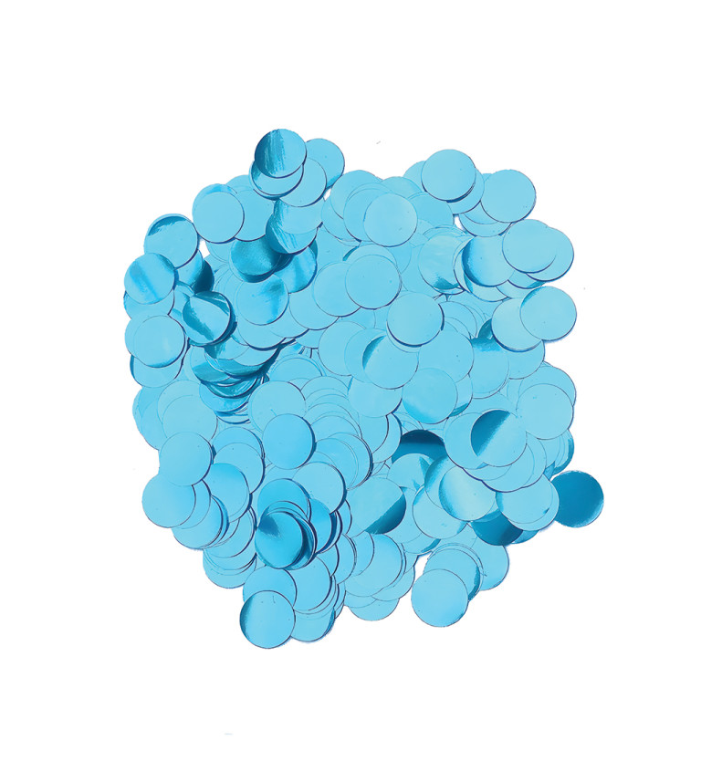 Metalické konfety – světle modré