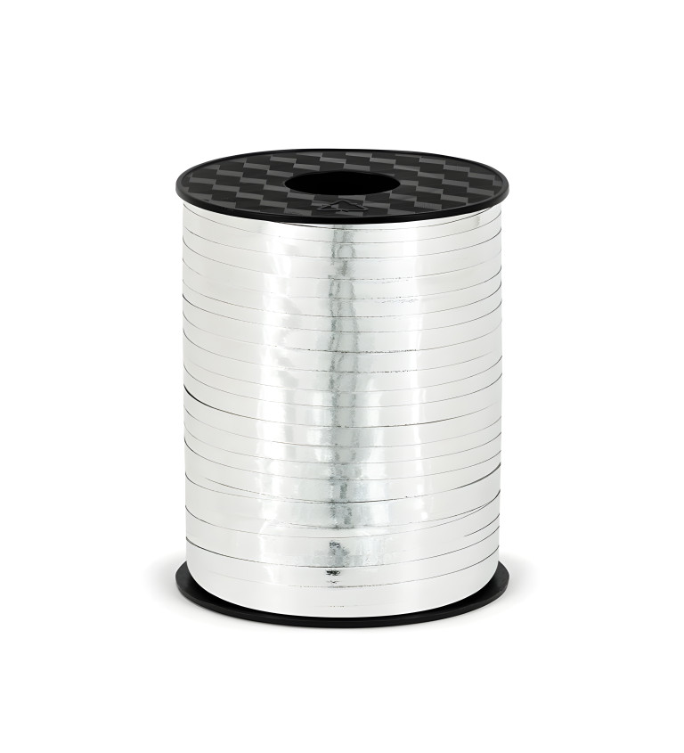 Dekorační stuha na balónky – stříbrná