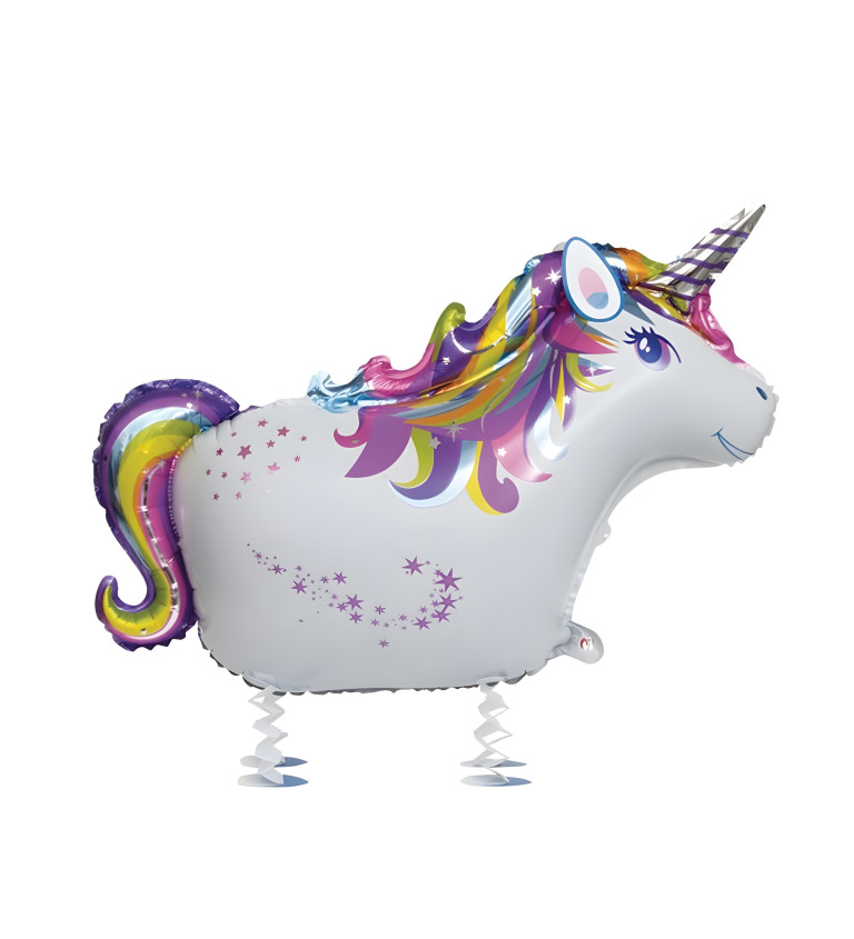 Chodící fóliový balónek – jednorožec