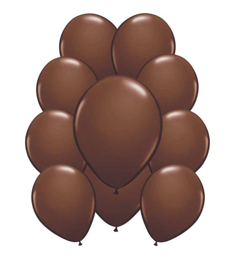 Latexové balónky pastelové – tmavě hnědé