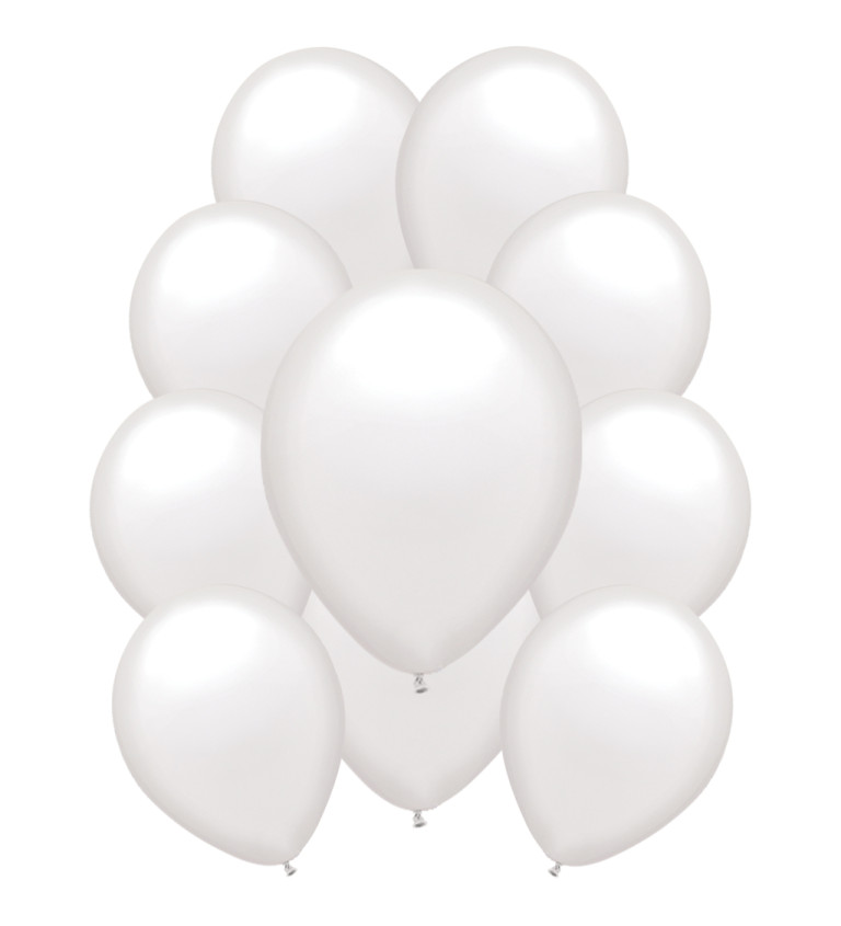 Latexové balónky pastelové – bílé