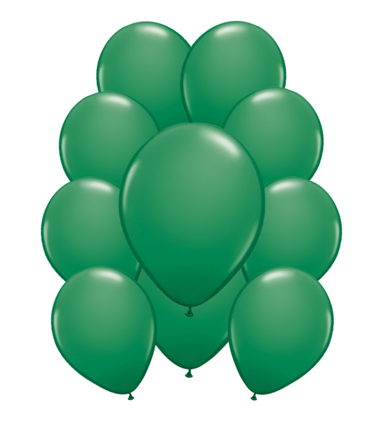 Latexové balónky metalické – tmavě zelené