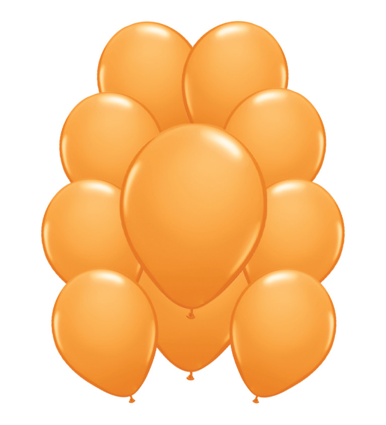 Latexové balónky metalické – oranžové