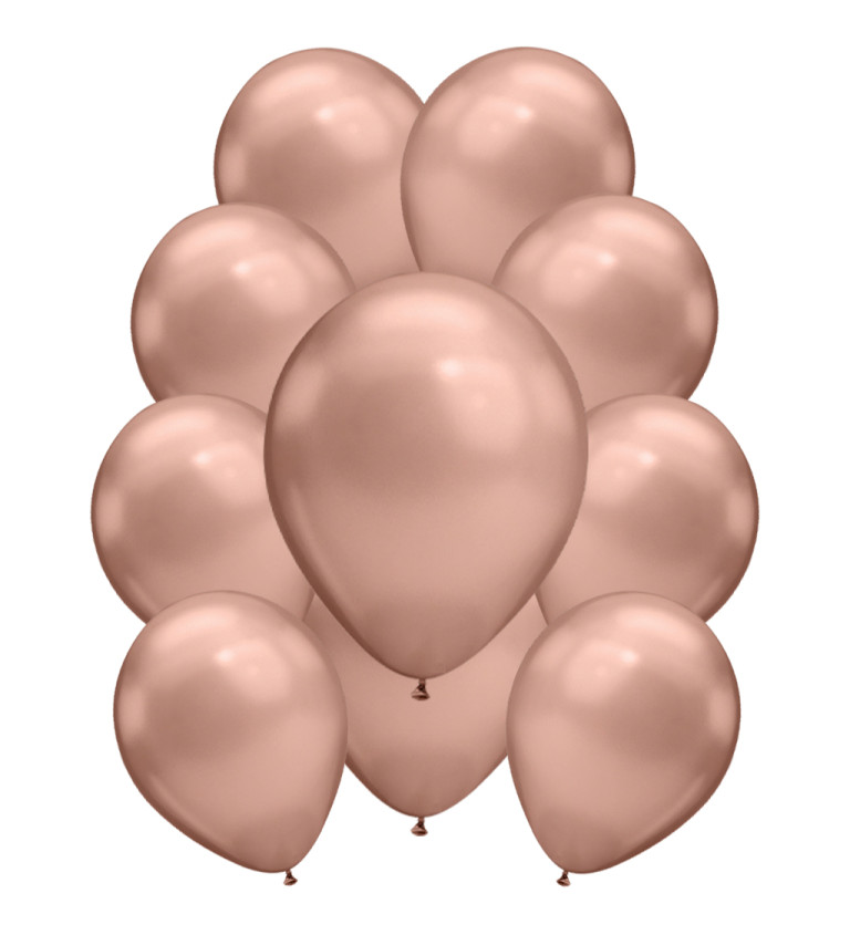 Latexové balónky chromové – rosegold