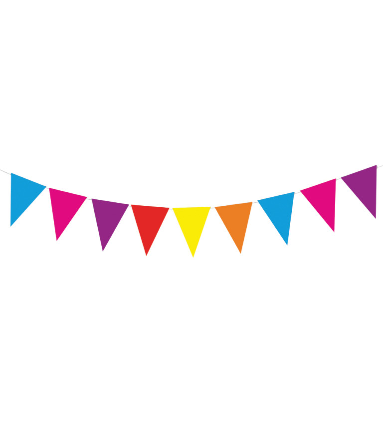 Barevná praporková girlanda